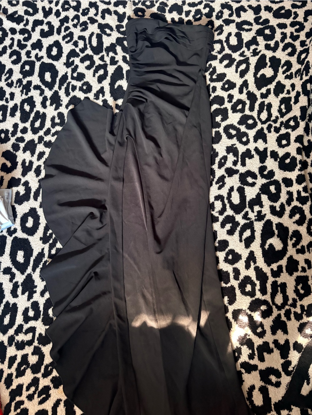 Lucy in the Sky Black Strapless Wide-Leg Palazzo Jumpsuit